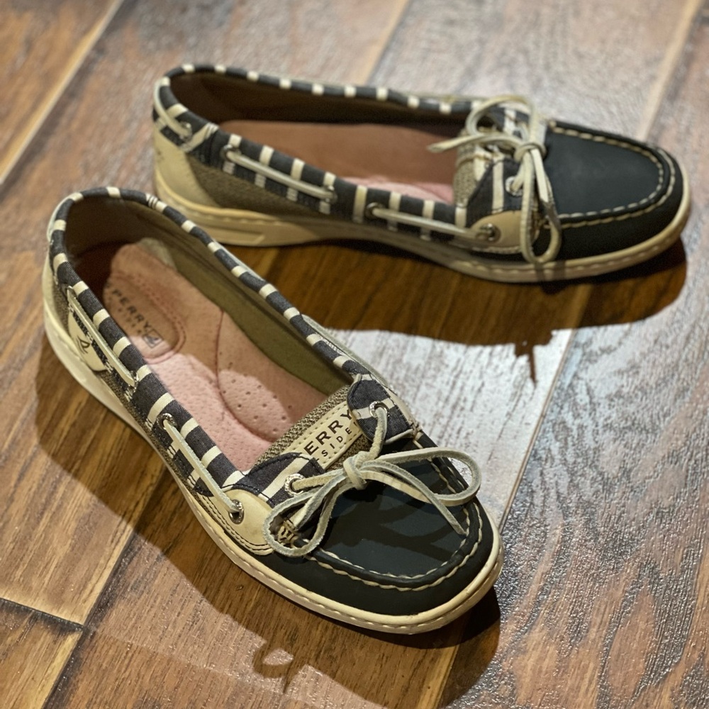 Sperry Top-Sider Angelfish Boat Shoes in Navy Blue/Bretton Size 7.5